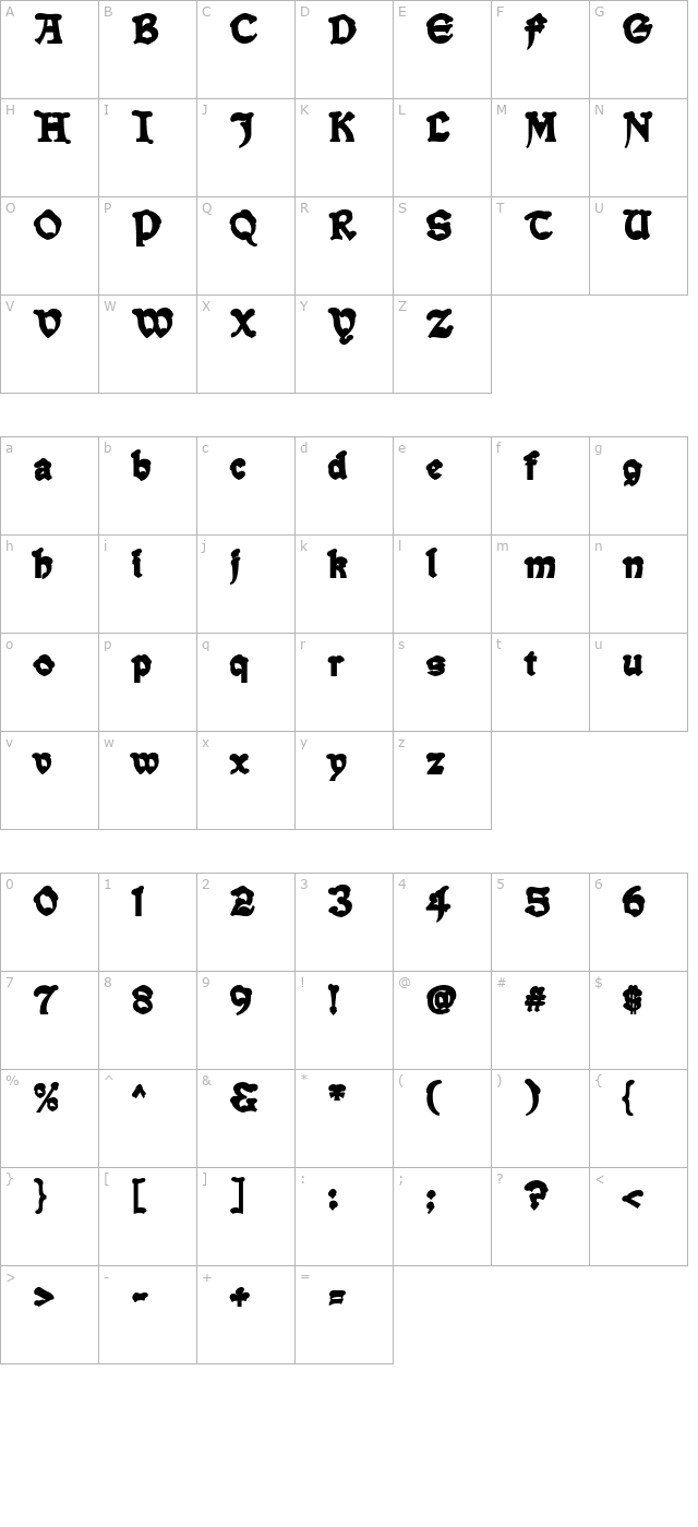 Snowgoose Back character map