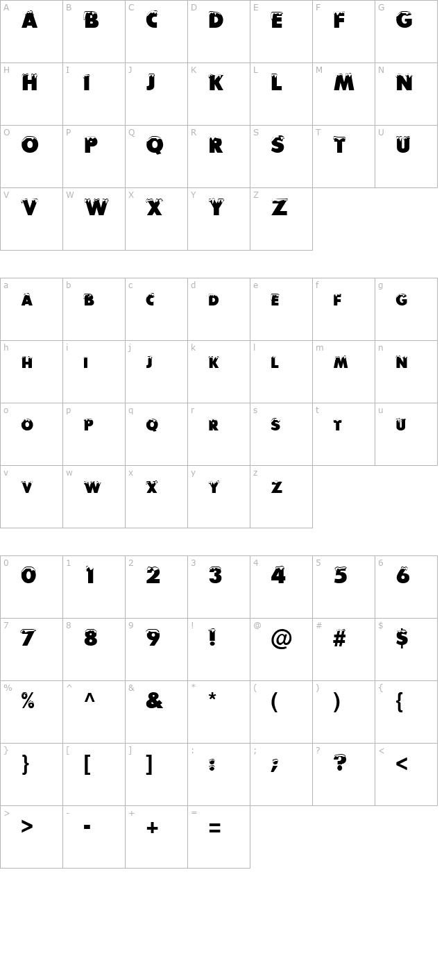 Snowy Plain character map