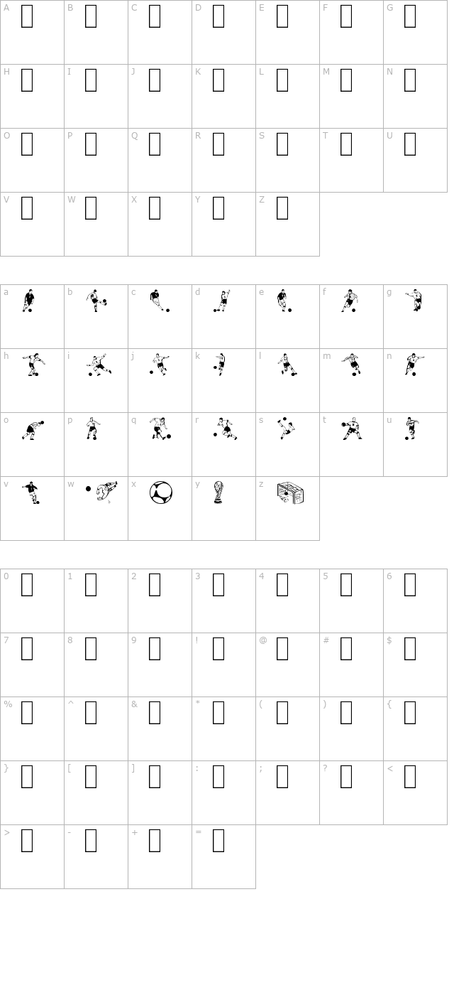 Soccer Dance character map