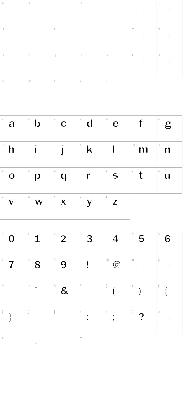 Sofa-AB character map