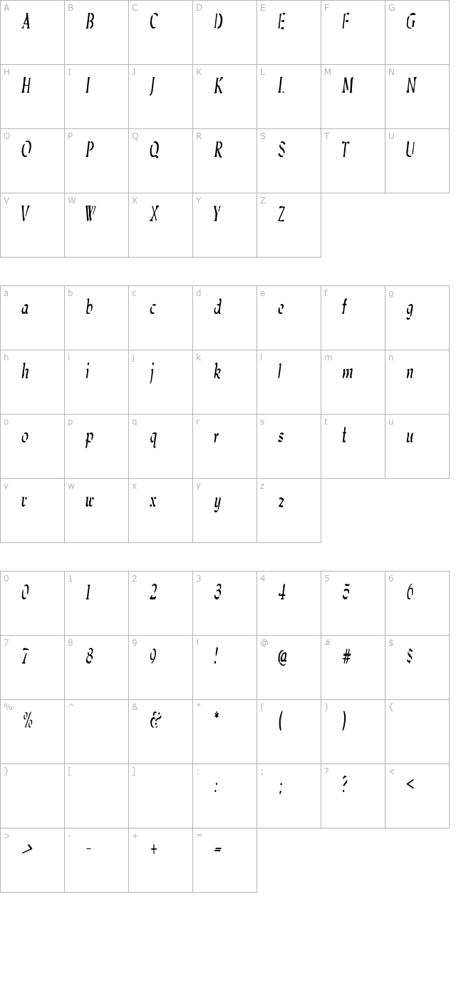 SoftAutumn character map