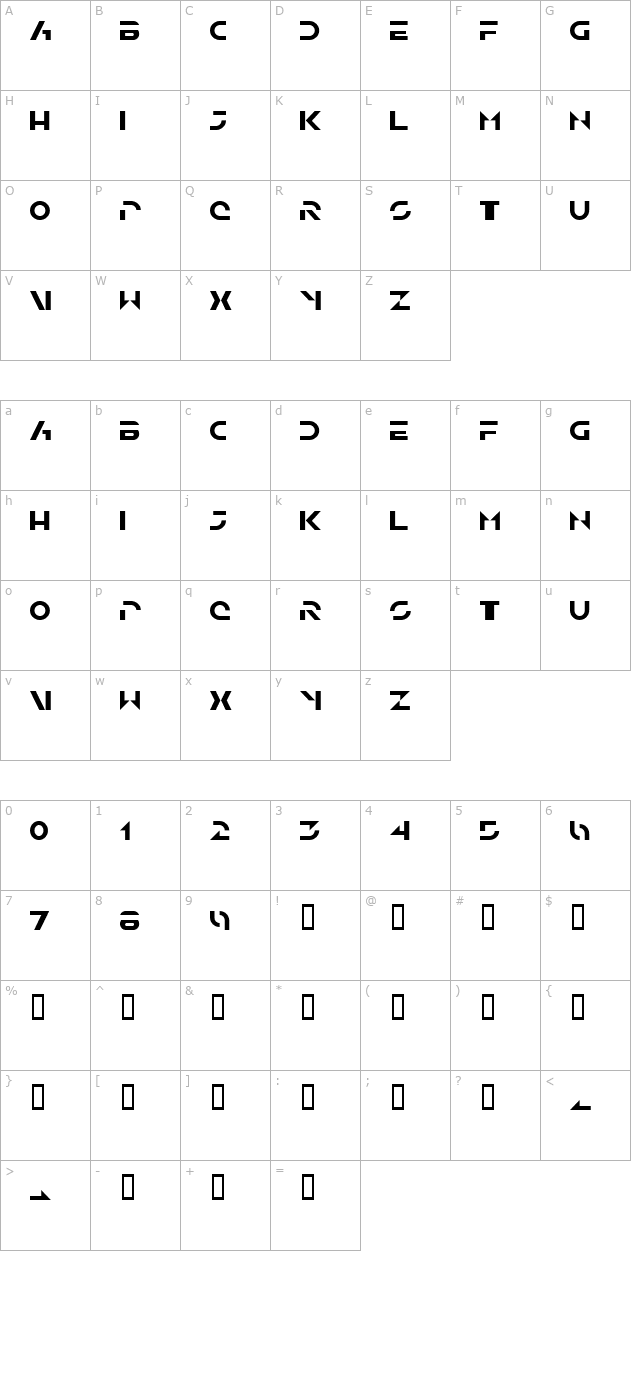 Solar Sailer character map