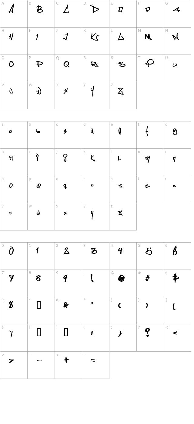 somes-style-bold character map