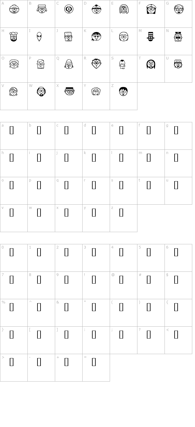 southbats character map