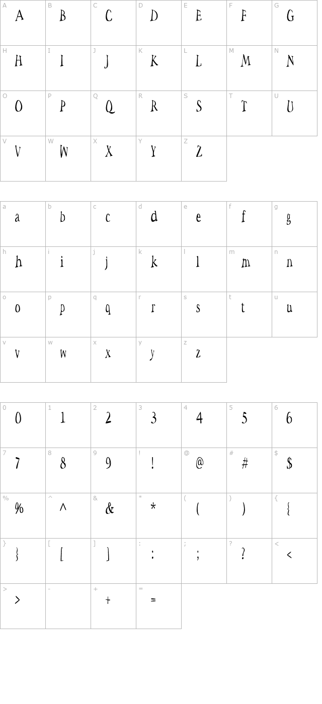 space-woozies character map