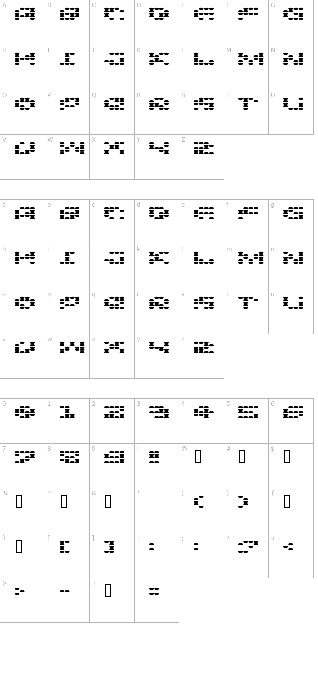 space character map