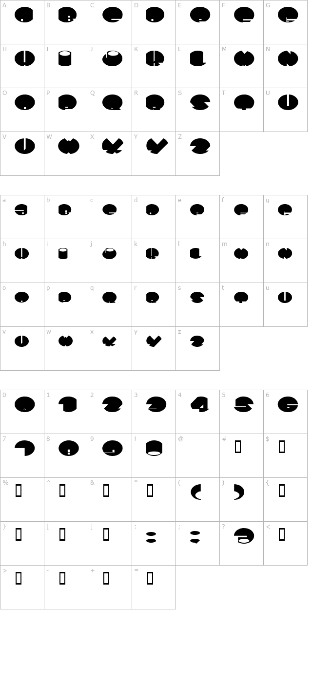 SpaceAce character map