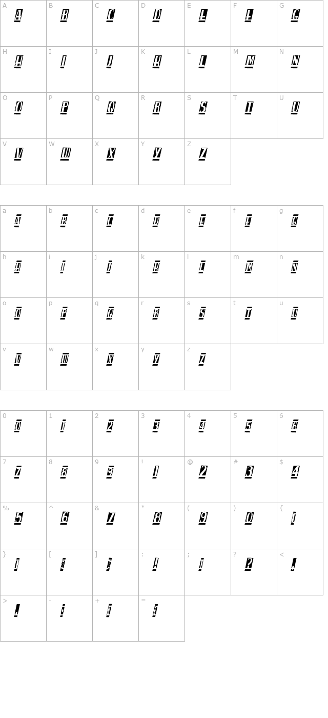 spankys-b-blanco-italico character map