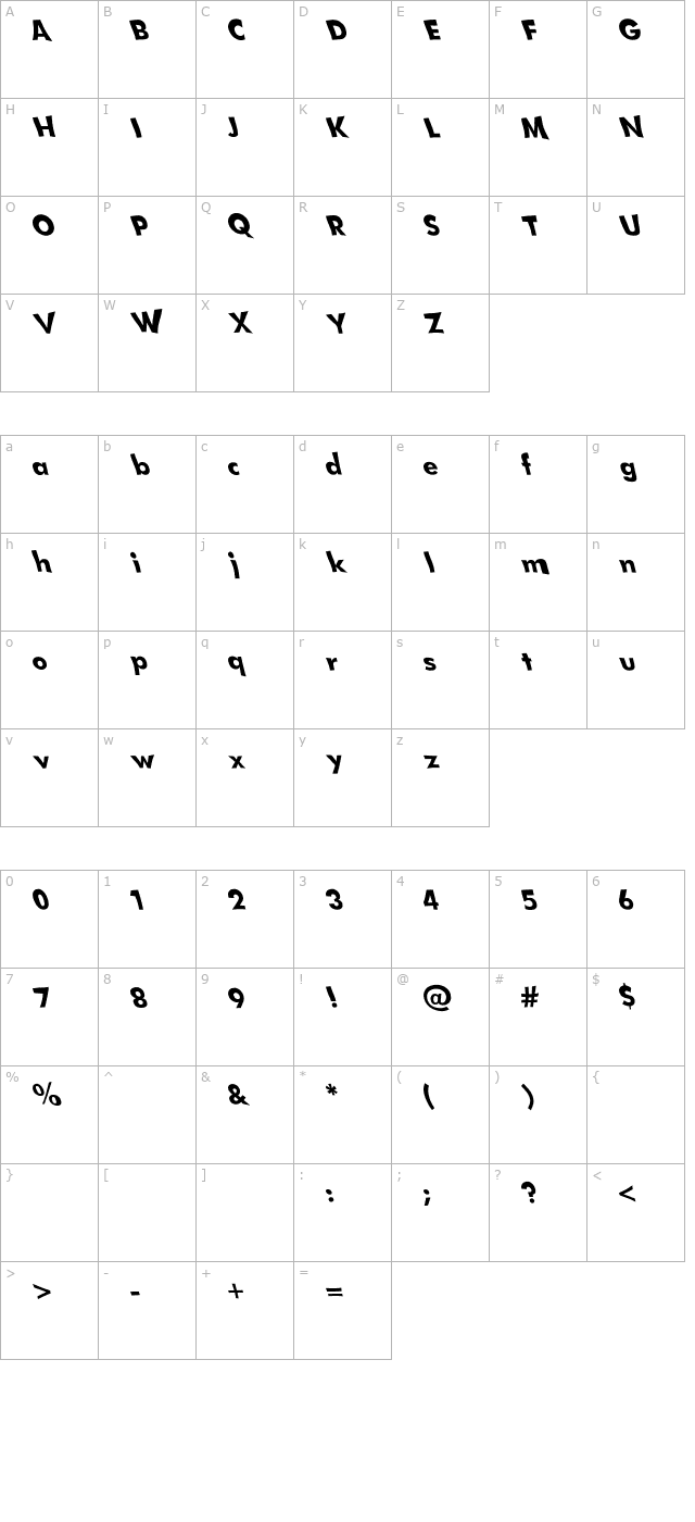 sparrow-srb- character map