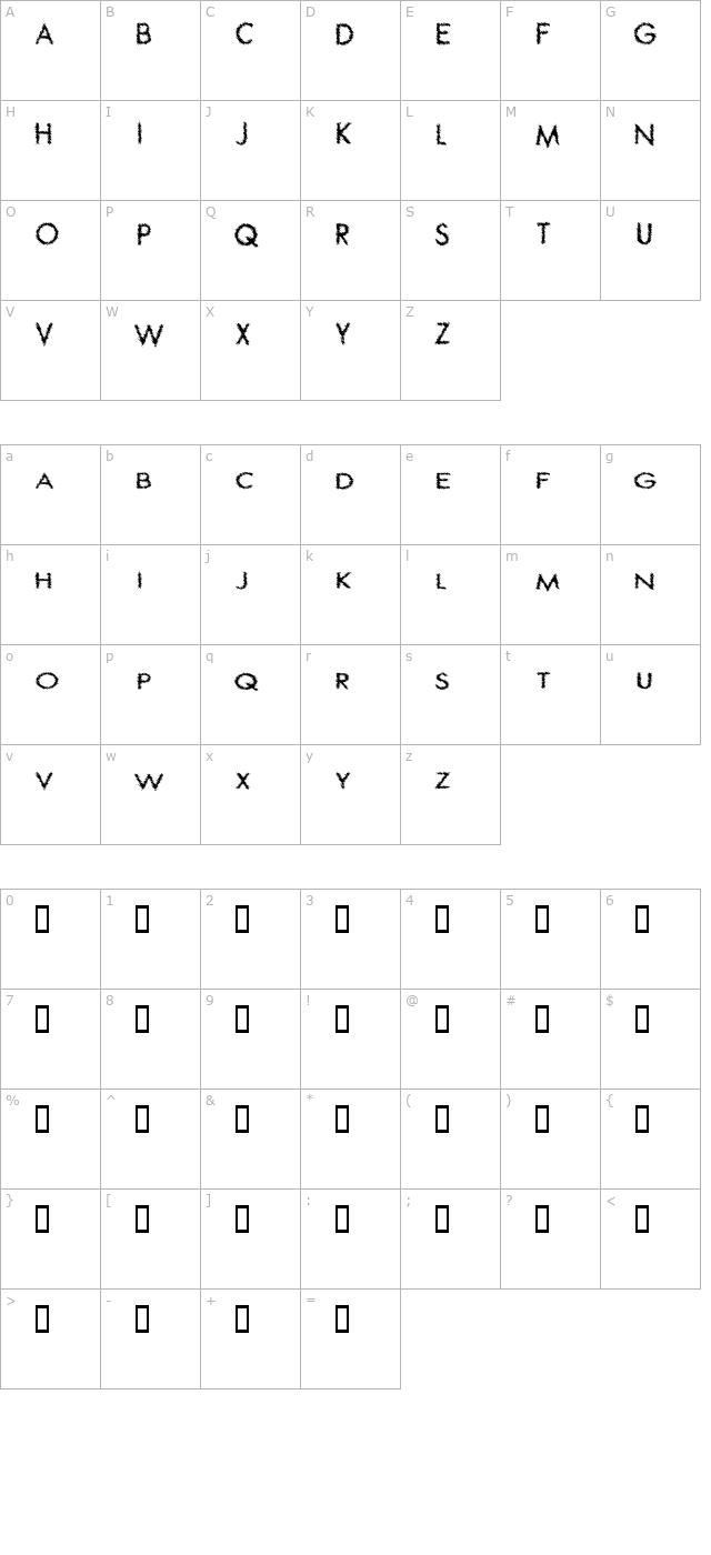 Spat Crumb character map