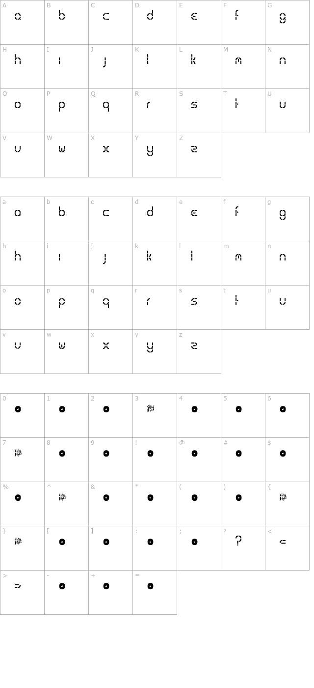 special-k character map