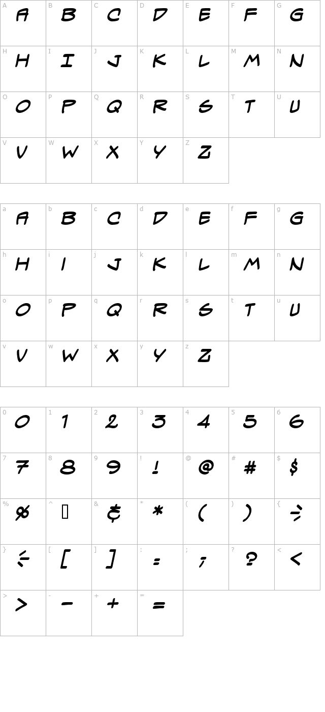 spectre-verde-bb-bold character map