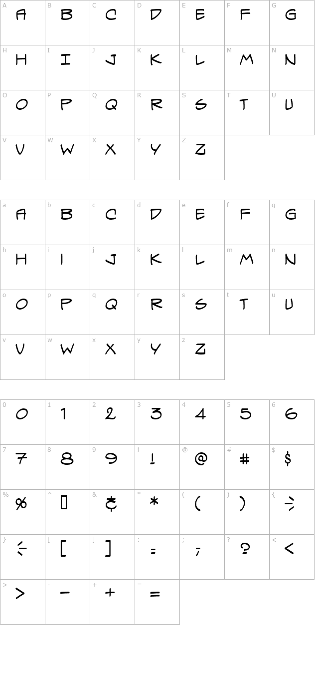 spectre-verde-bb character map