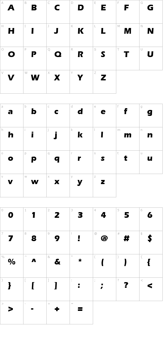 speedo-black-ssi-bold character map