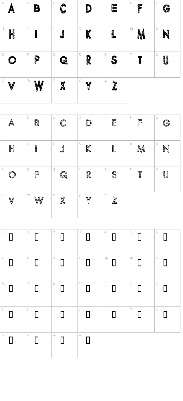 Spike Crumb Geiger character map