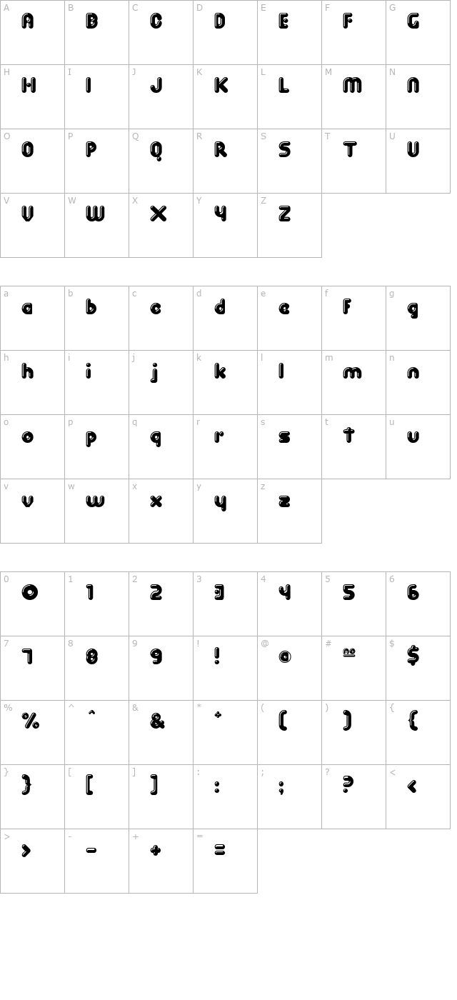 Spit Shine character map