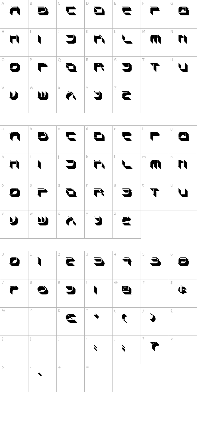 spondulix-nf character map