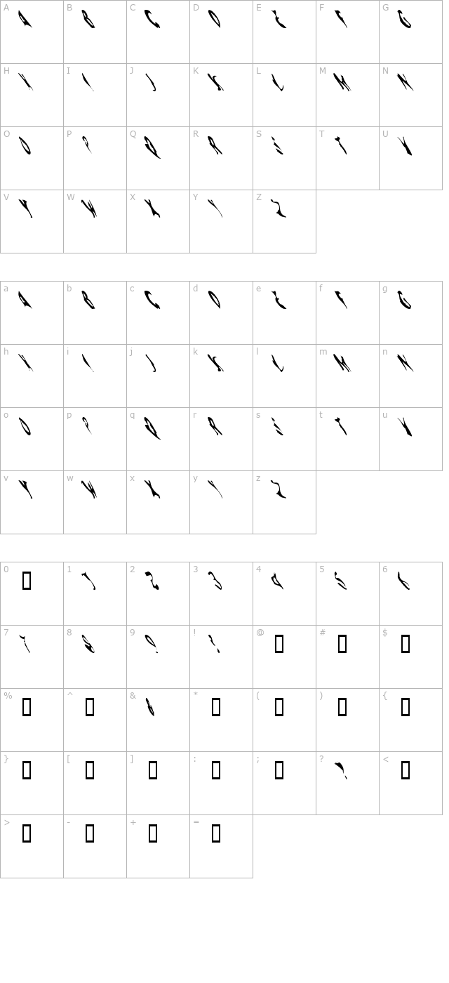 SpookWind character map