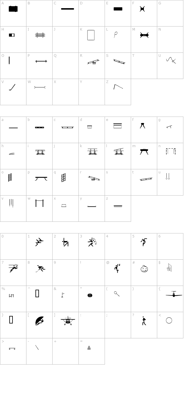 sport character map