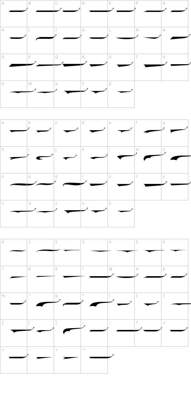 sportscript-swashes-medium character map