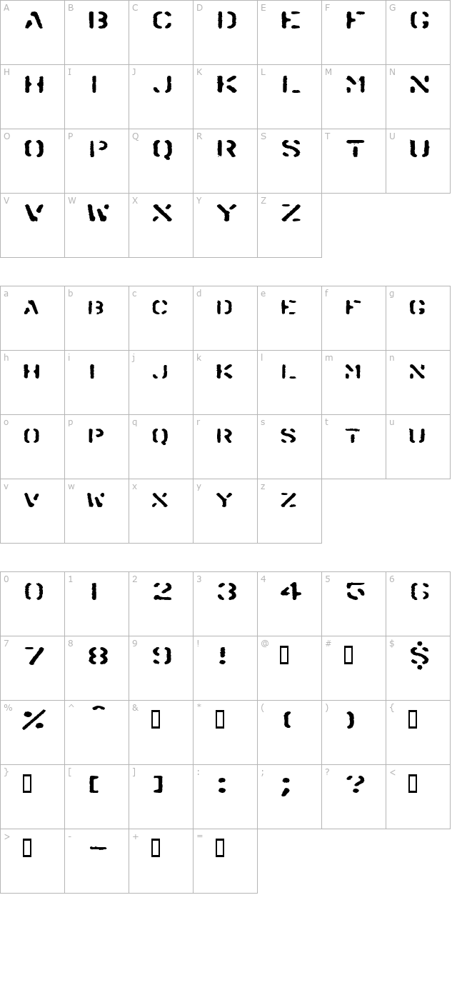 spraystencilextended character map