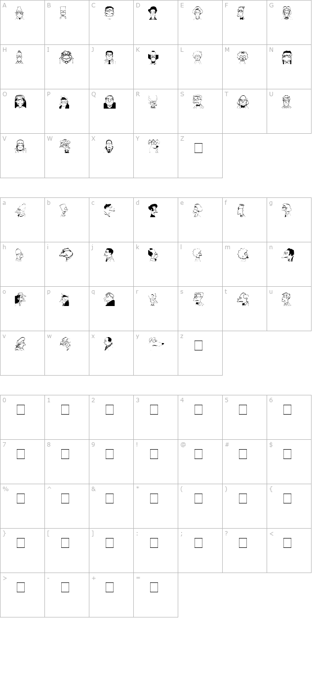 springfield-mugshots character map