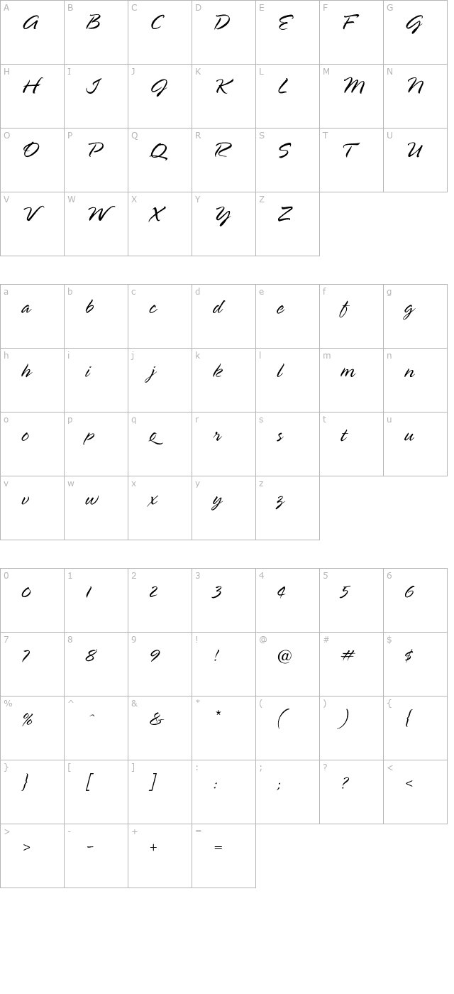 springlight character map