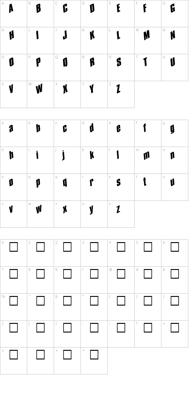 Spund character map