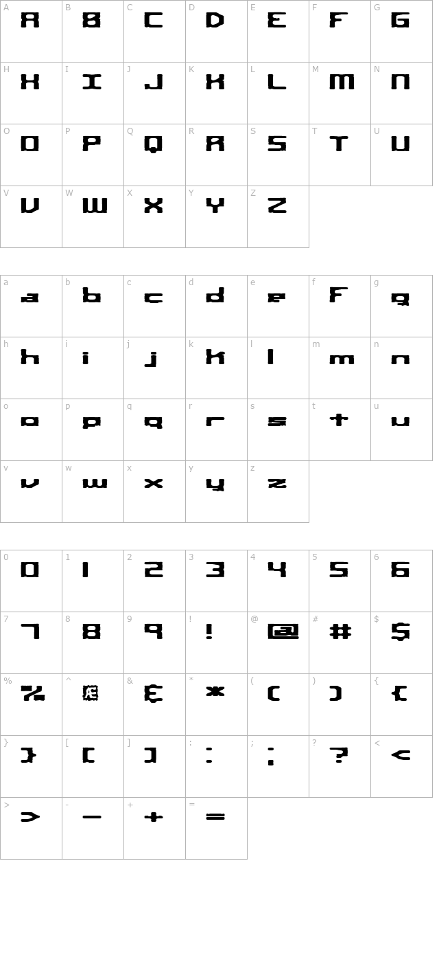 square-route-brk- character map