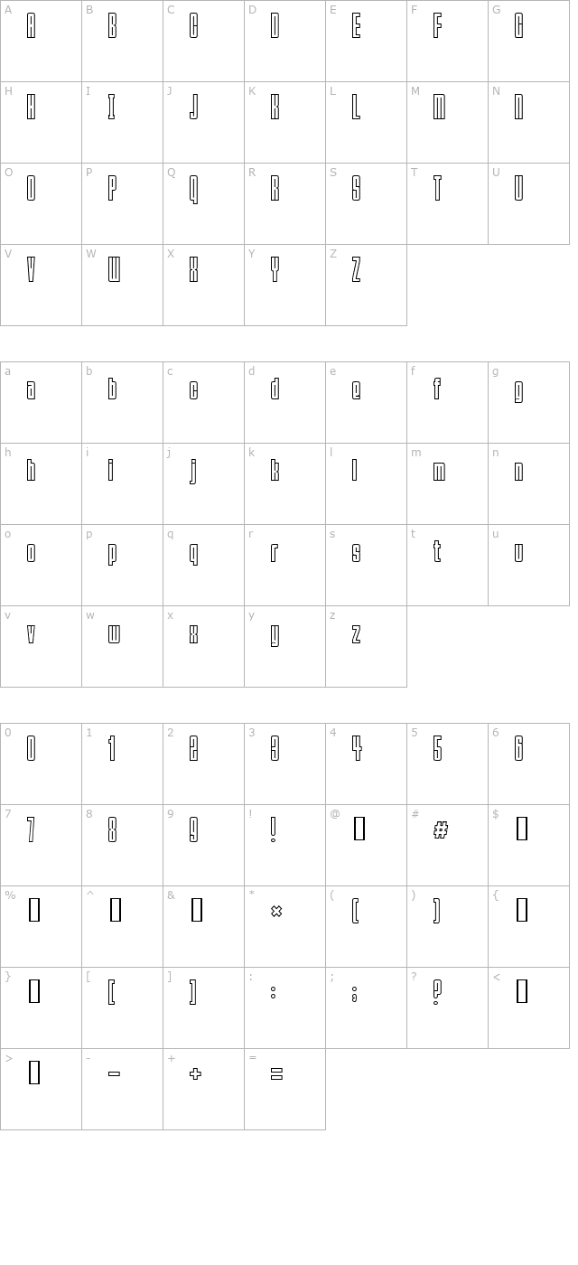 squeeze-me-baby character map