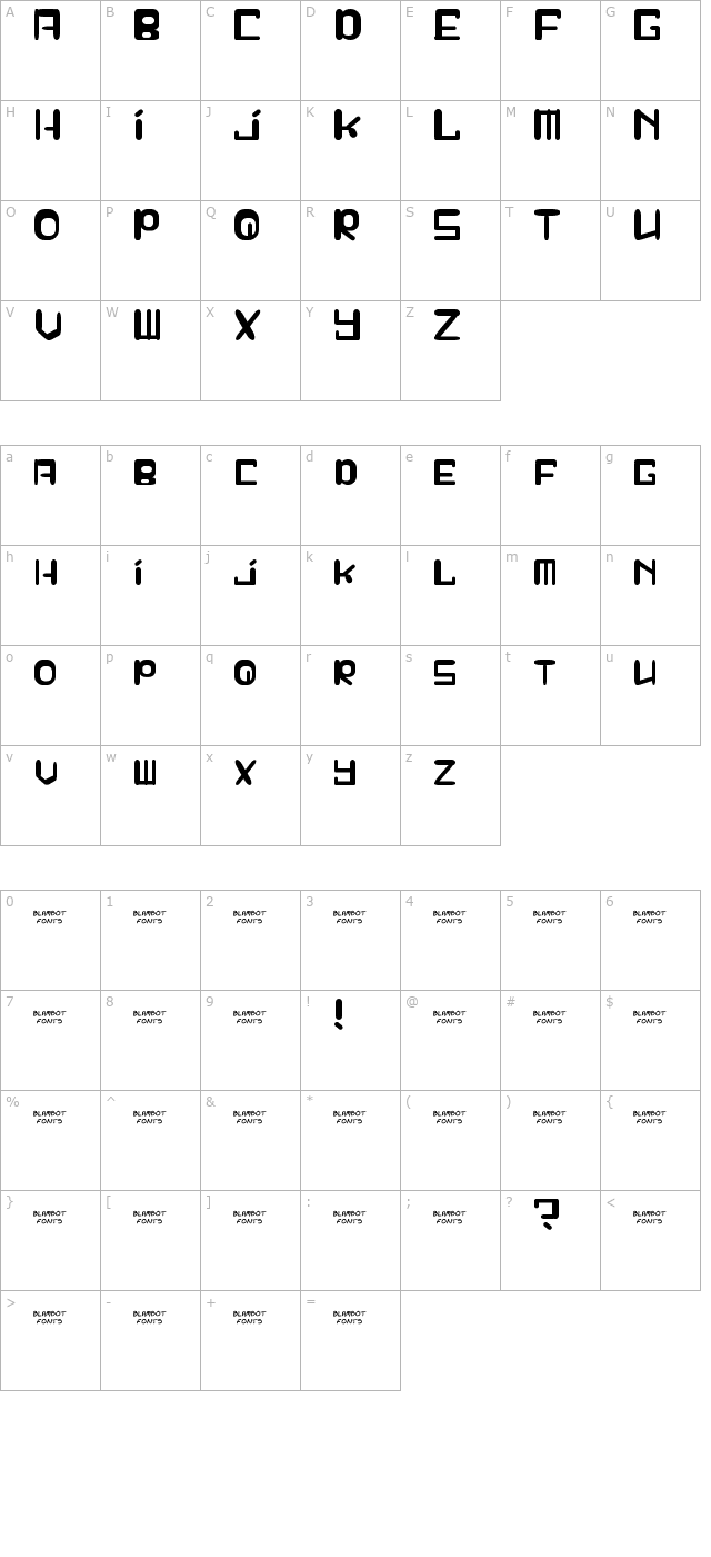 squeezy-cheez character map