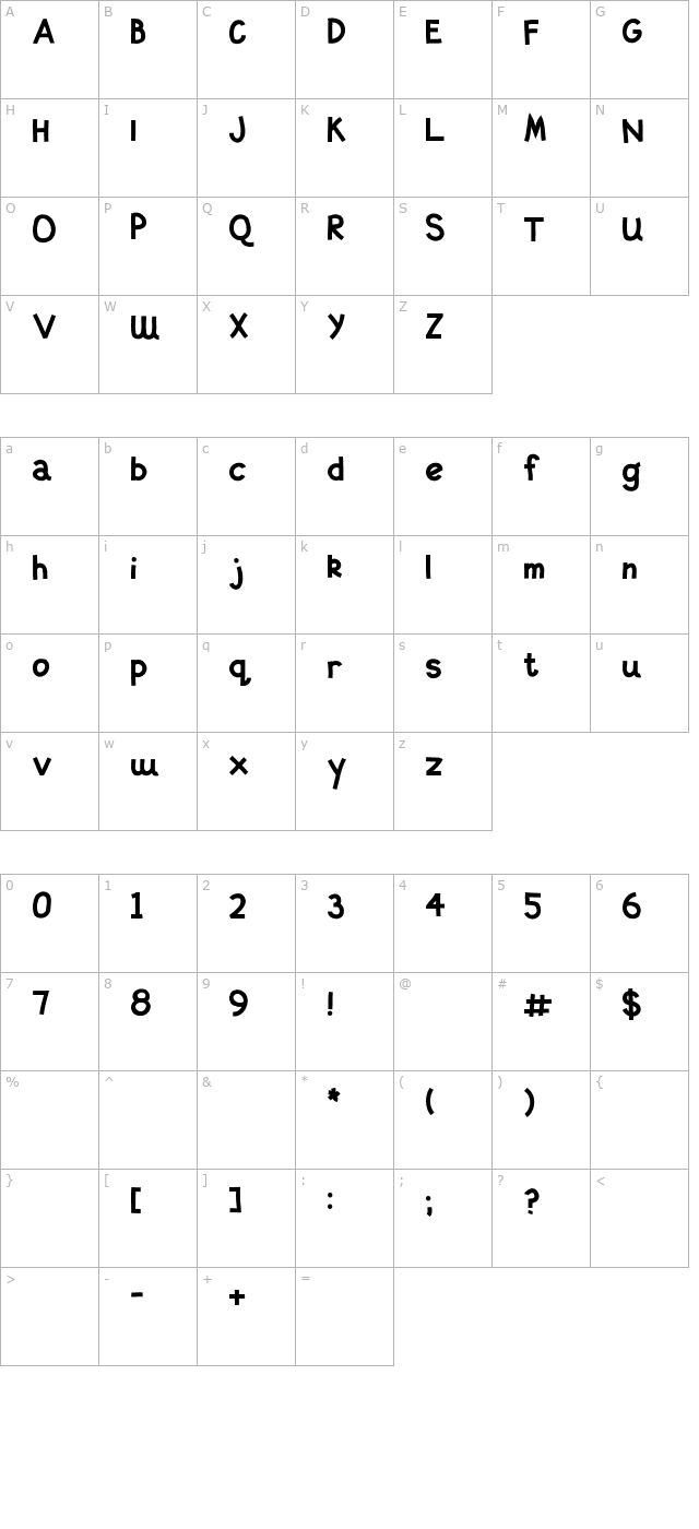 ST Ember character map