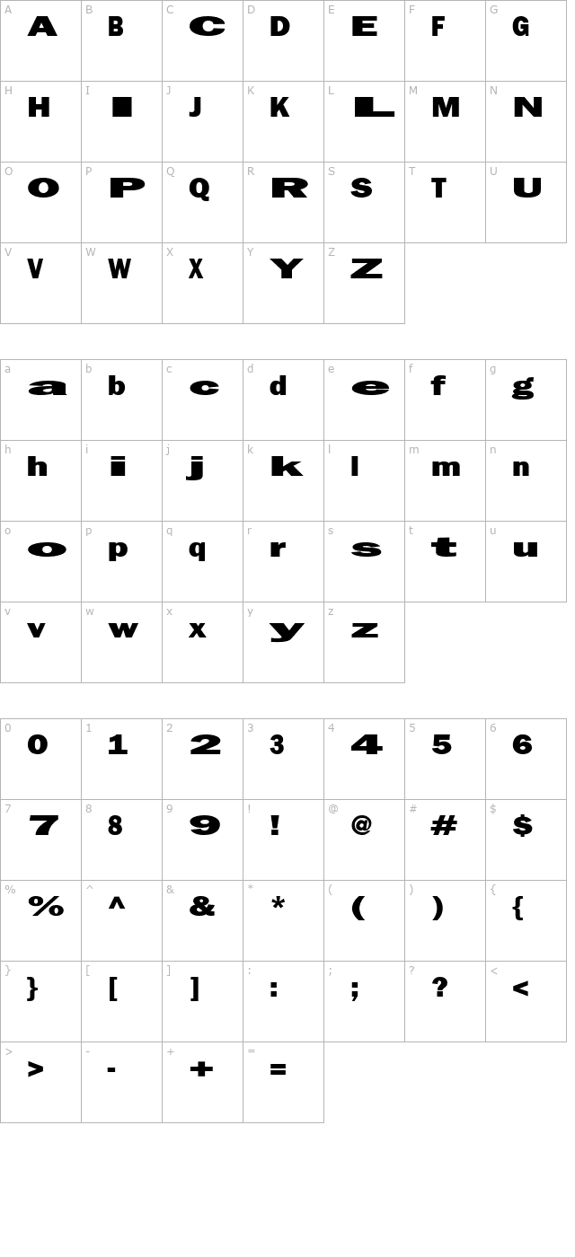 staley character map