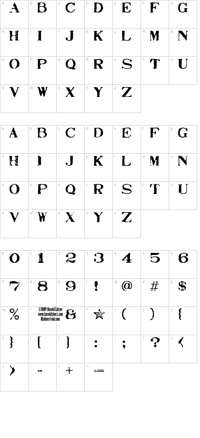 stamp-act character map