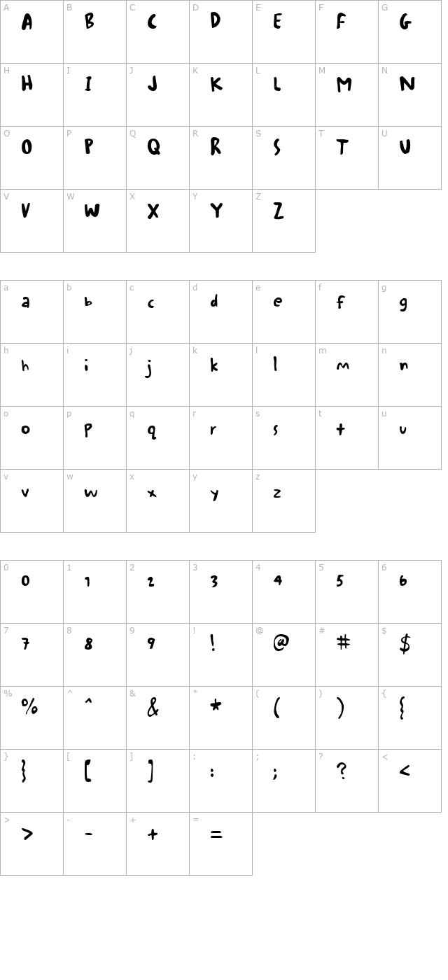 Stanton ICG character map