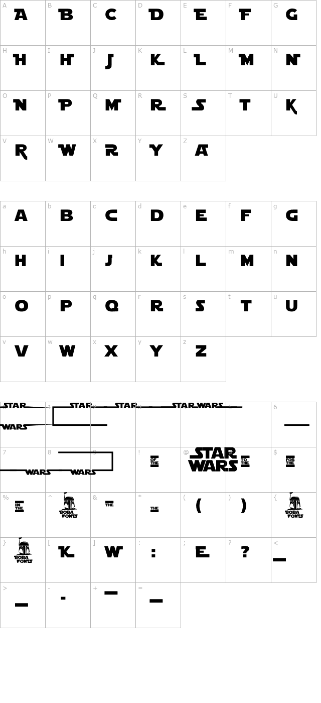 star-jedi-logo-monoline character map