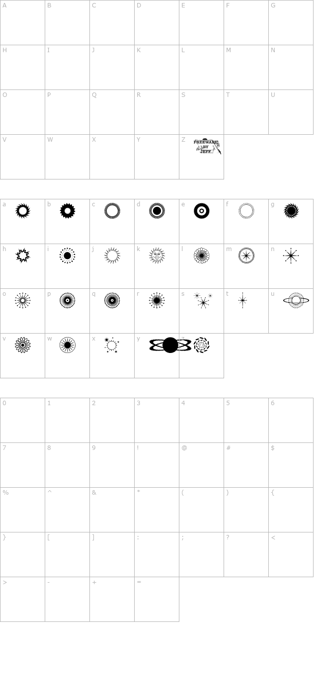 Star Time 4 Remnants JL character map