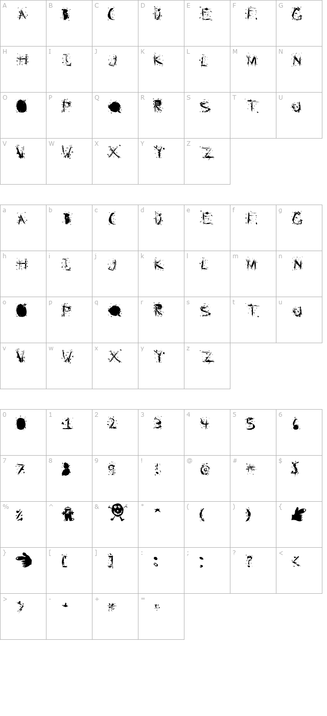 Static Cling Static character map