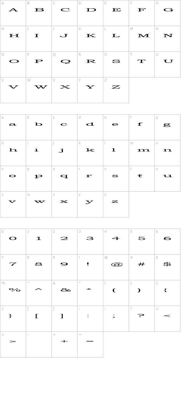 steamroller character map