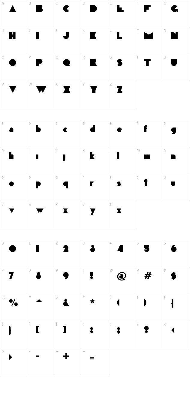 steppes-tt character map