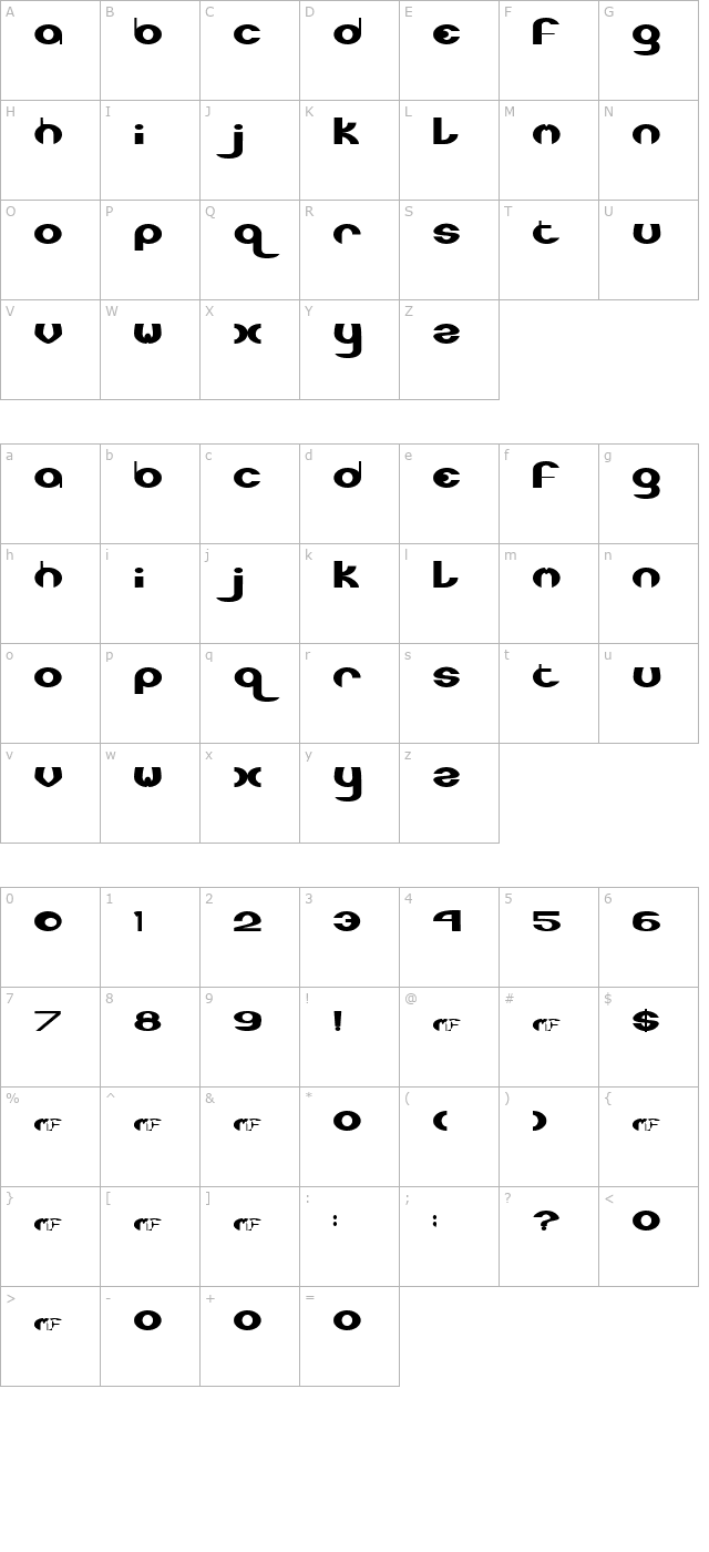 stereophonic-1 character map