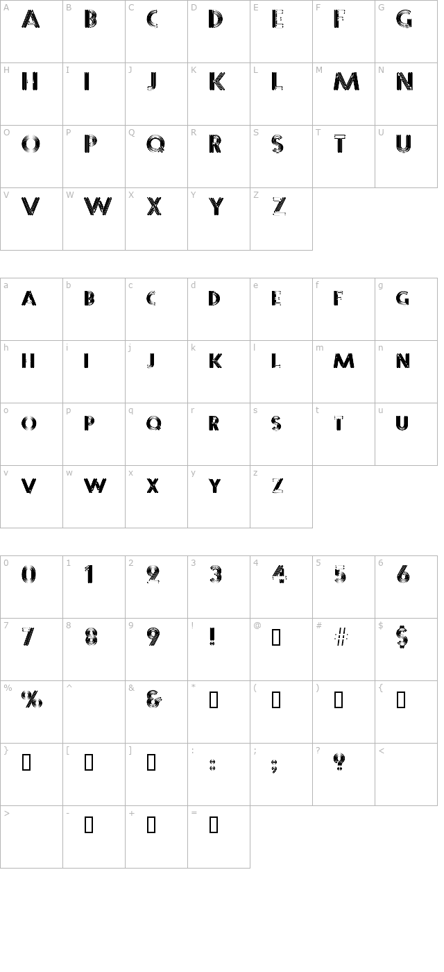 SterlingPanic character map