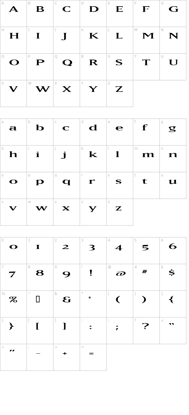 STICadillacWide character map