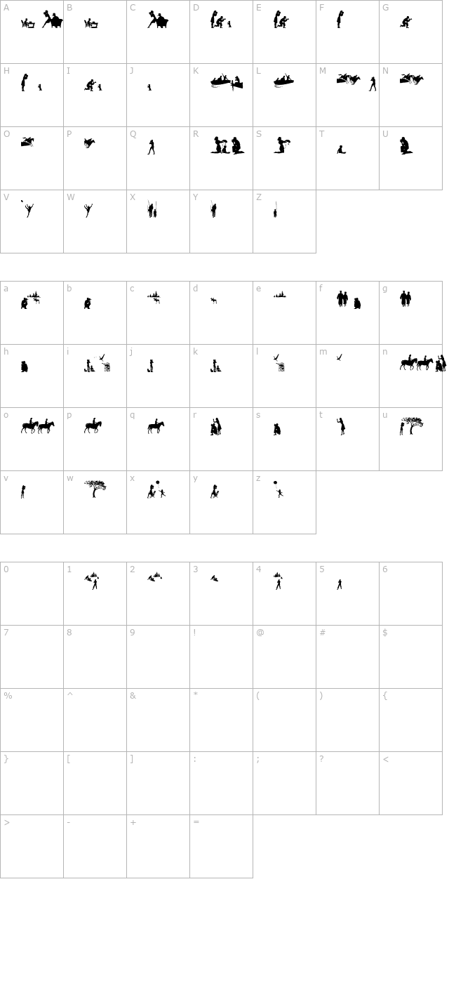 stillframes character map