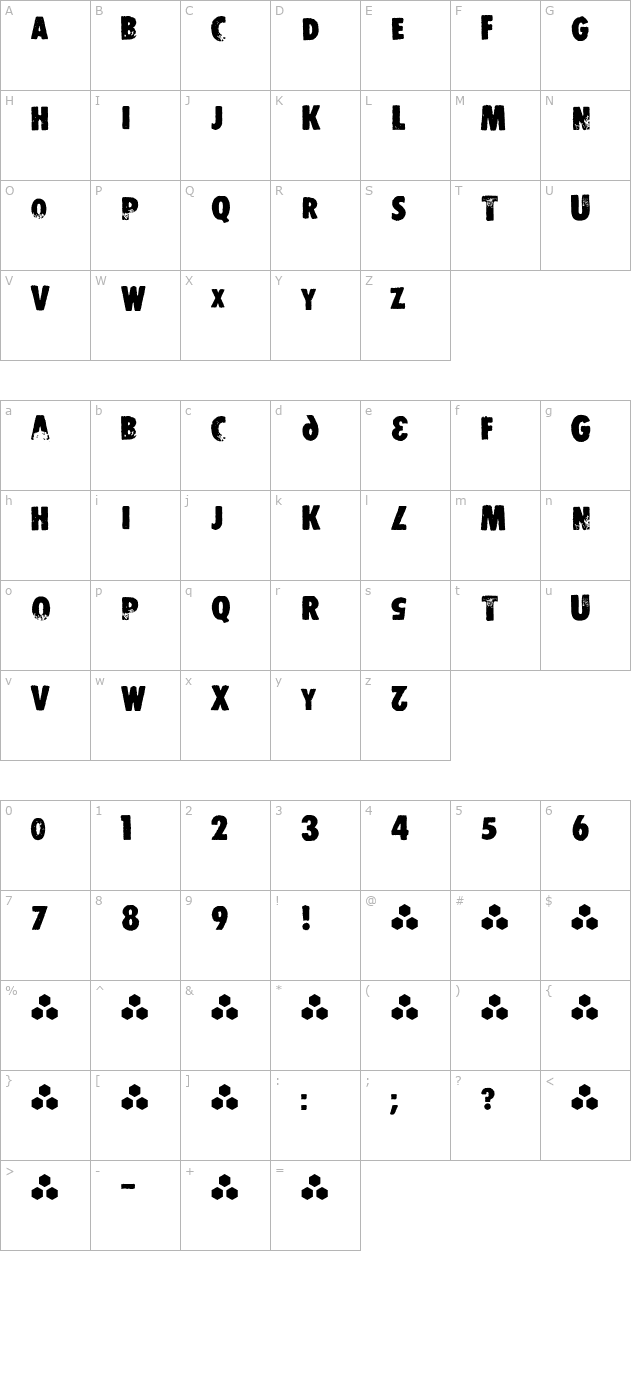 stomper character map