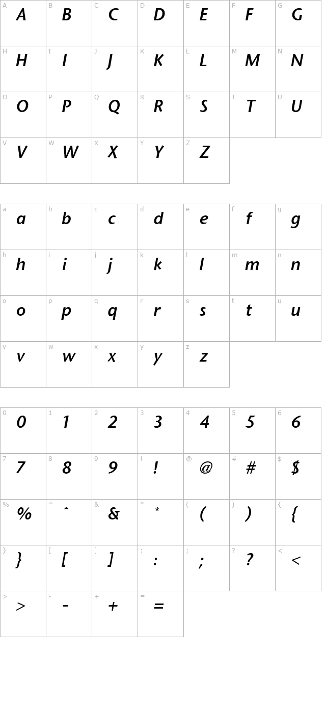 stone-sans-semi-bold-italic character map