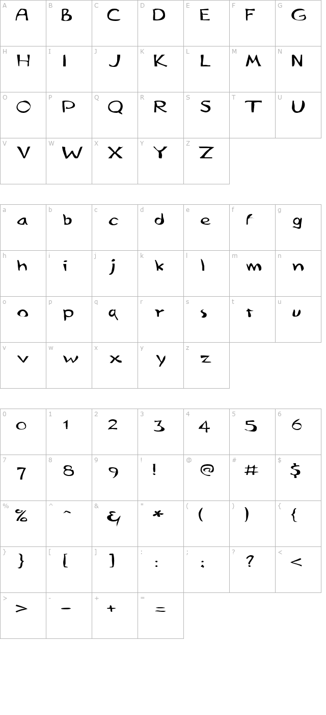 StonehengeExtended character map