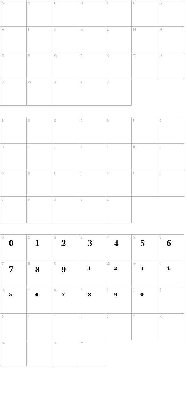 stoneprint-boldfracs character map