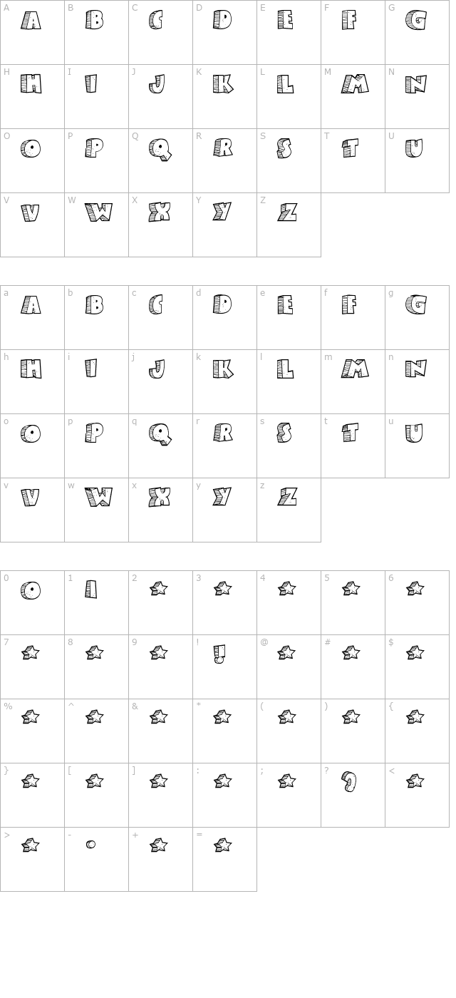 Stoney Billy character map