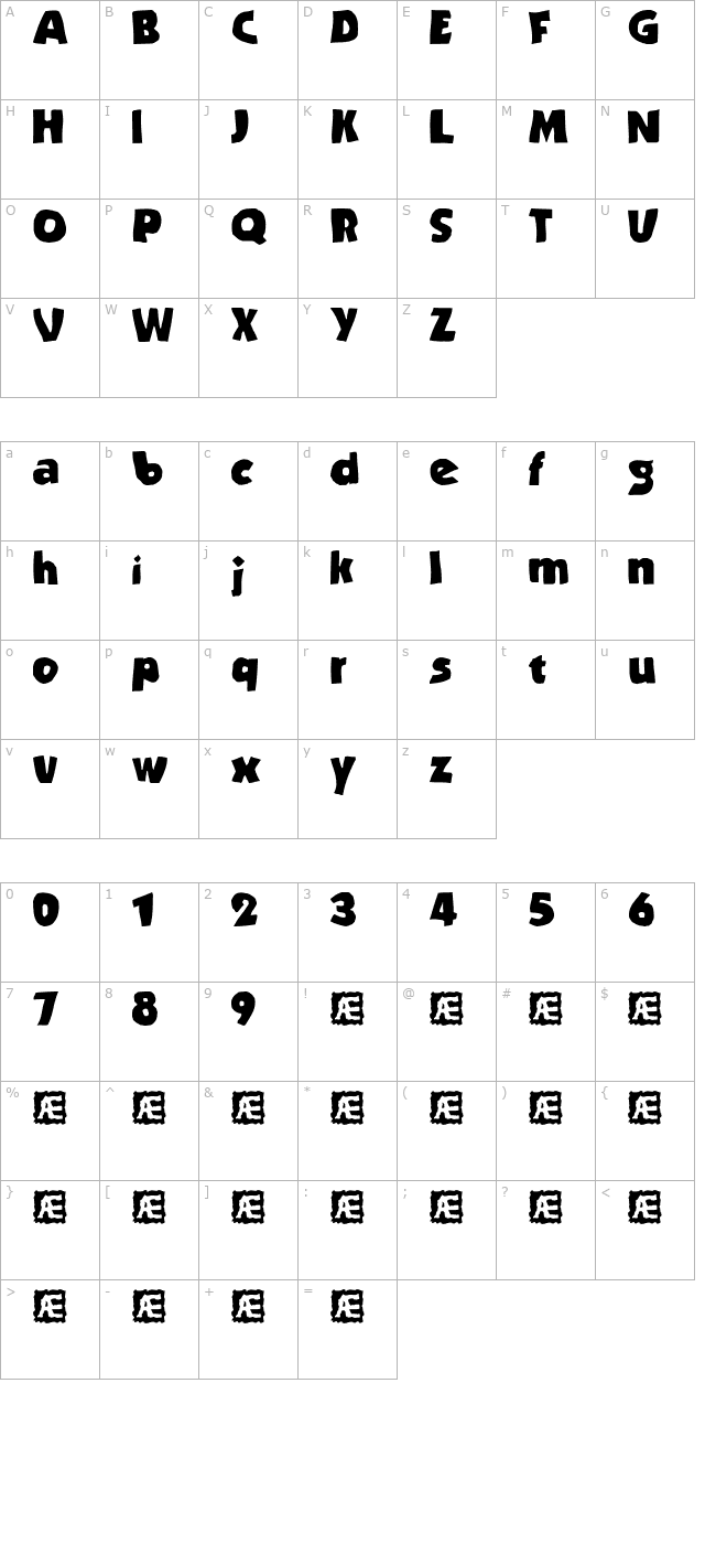 stranded-brk character map